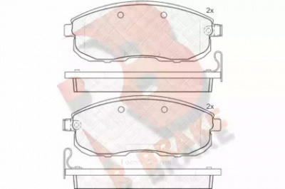 R BRAKE rb1882 -  Комплект тормозных колодок, дисковый тормоз